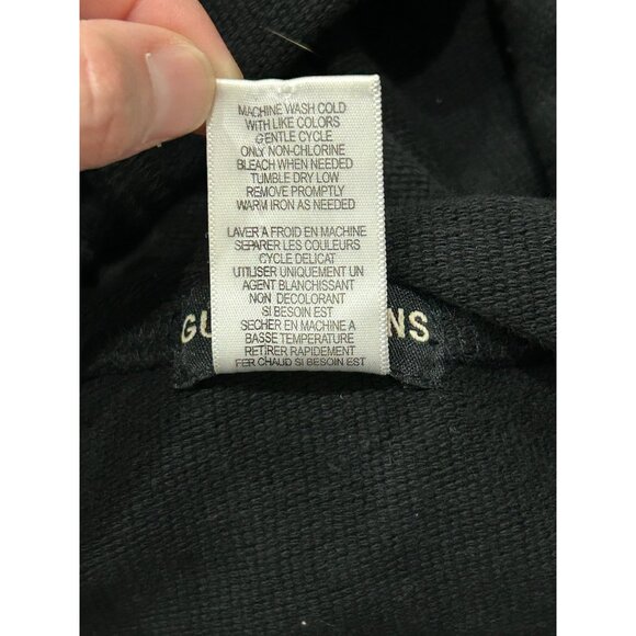 Guess Black Rhinestone Logo Hoodie Long Sleeve Pullover Sweatshirt Size XL Casua - Picture 7 of 9